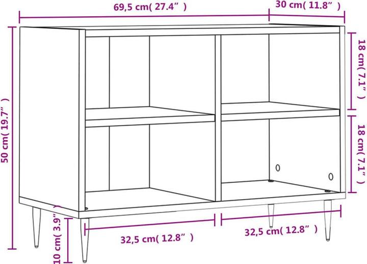 Image du produit VidaXL Kevin (69,5 x 30 x 50 cm)