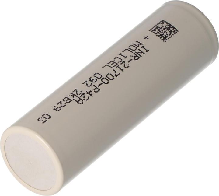 Actual product image Molicel Battery INR21700-P42A 45A, unprotected, flat top (4200 mAh)