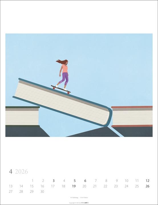 Actual product image Book Love Kalender 2026 (30 x 39 cm, German)