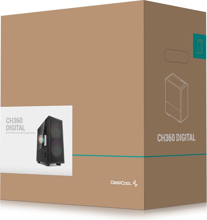 Actual product image Deepcool CH360 Digital (mATX, Mini-ITX)