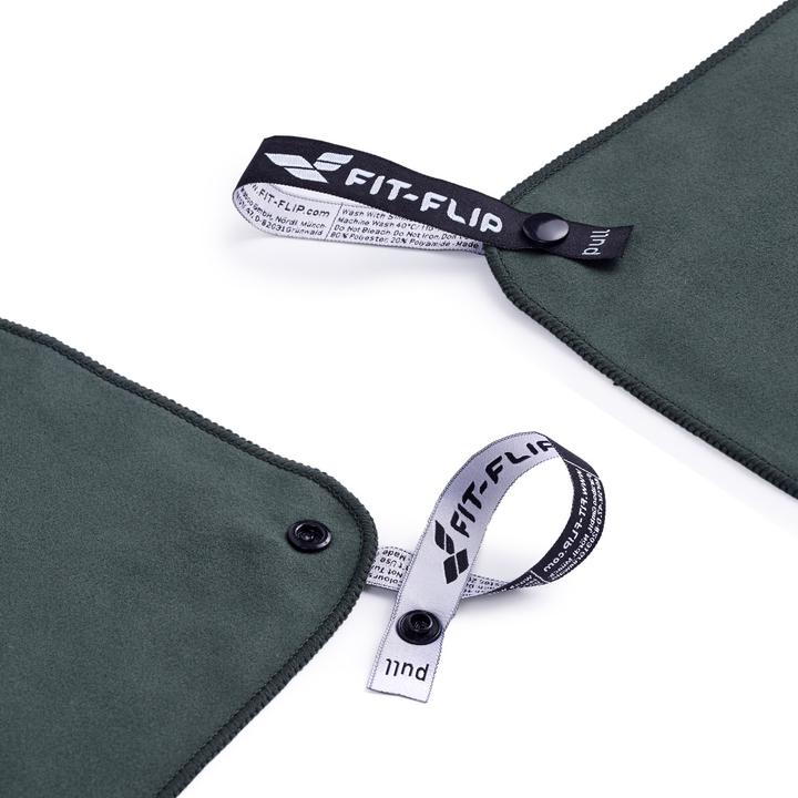 Actual product image Fit-Flip Mikrofaser Handtuch schnelltrocknend mit Tasche 80x160cm (80 x 160 cm)
