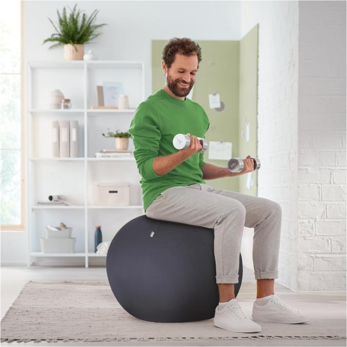 Immagine prodotto Leitz Sedile Ball Active Ø 55cm grigio velluto (55 cm)