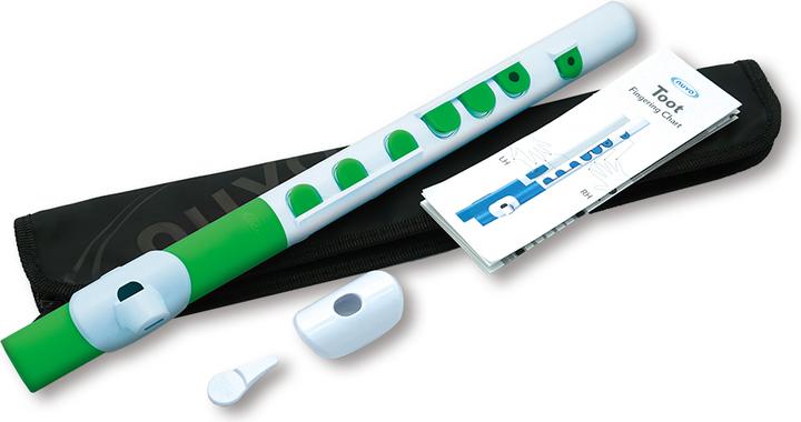 Nuvo N430T TooT2.0 Kinder Querflöte in C, Weiss-Grün (Querflöte)
