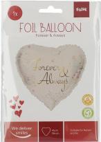 Image du produit Folat Ballon en forme de coeur pour toujours et à jamais - 45 c