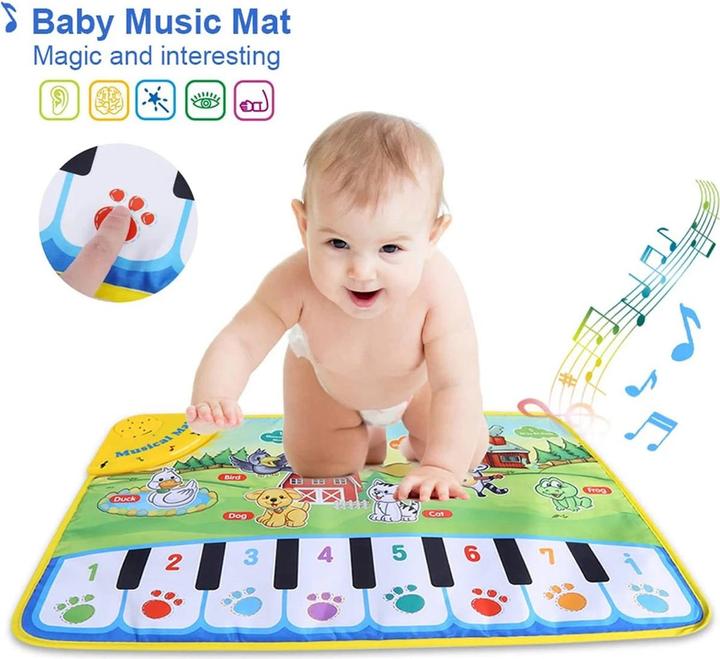 Image du produit Activity Board 60 x 39 cm tapis musical pour bébé, clavier de sol pour enfant, tapis de jeu pour piano avec son de