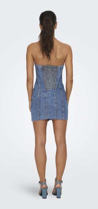 Actual product image Only Tight-fitting strapless short dress denim dress (M)