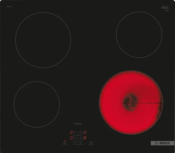 Image du produit Bosch Hausgeräte Series 4, Electric hob, 60 cm, Black, surface mount without frame, PKE611BA2M