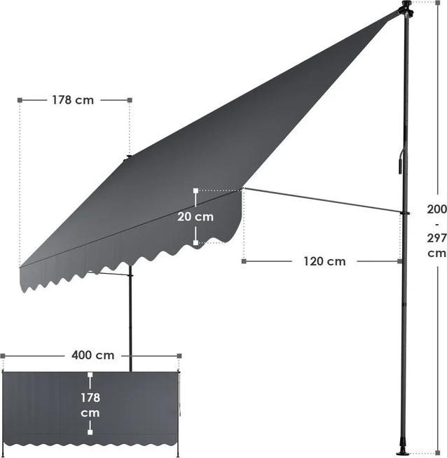 Produktbild Juskys Klemmmarkise Kapstadt (4 m)