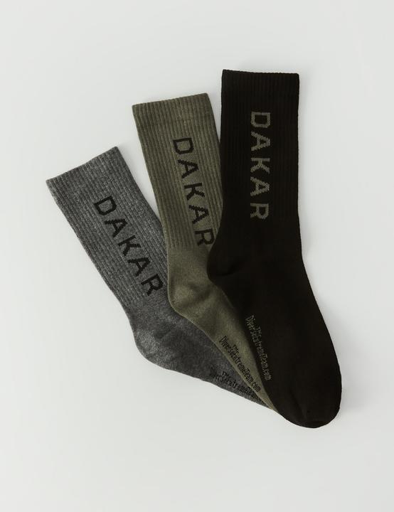 Immagine prodotto Dakar Calzini Dkr 24 Athlan 3pack Kaki-Nero (39 - 42)