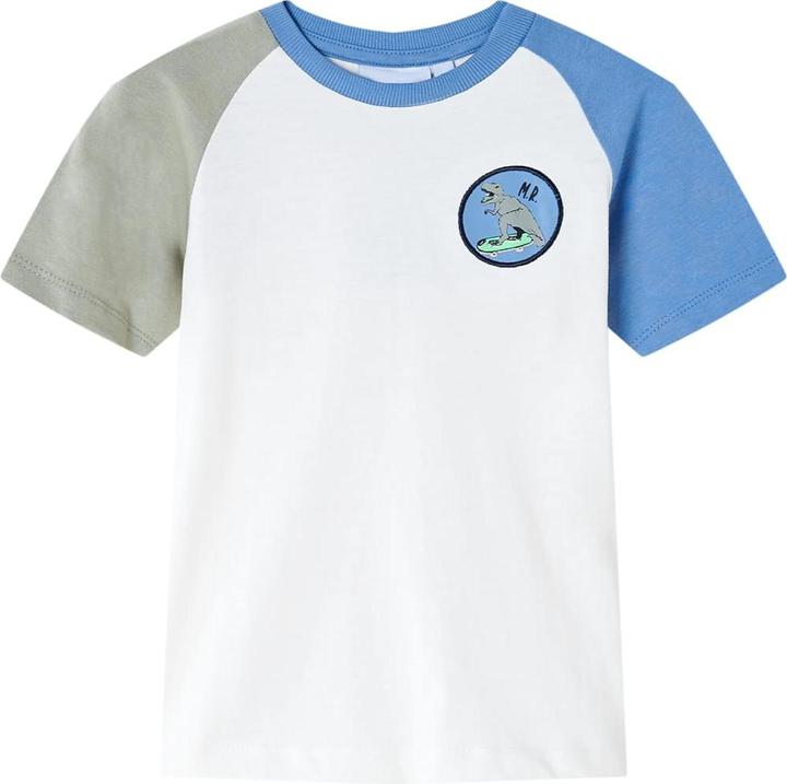 VidaXL Kinder-T-Shirt Ecru 128,Material: 100 % Baumwolle,Farbe (128)