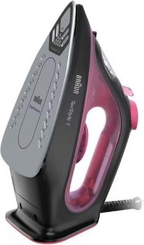 Actual product image Braun TexStyle 1 Dry & Steam Iron Ceramic Sole, Purple (2000 W, 130 g/min)