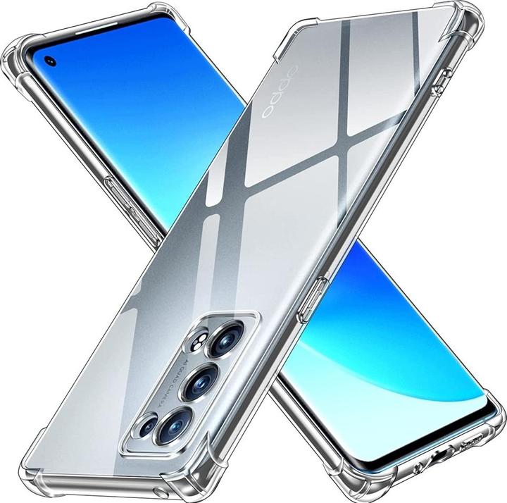 Actual product image Screenguard Oppo Reno6 Pro 5G Case Crystal Soft Airbag Bumper (Oppo Reno 6 Pro 5G)