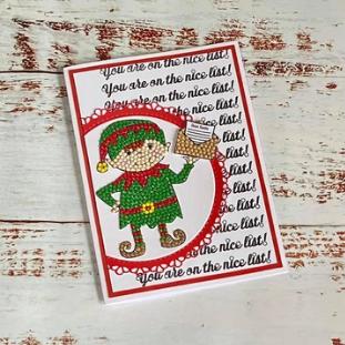 Immagine prodotto Craft Buddy Timbro Crystal Art A6 "Il piccolo aiutante di Babbo Natale