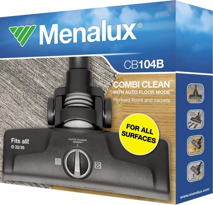 Produktbild Menalux CB 104B CombiClean, Kombi-Düse, mit 32-35 mm Adapter, u.a.für AEG, Rowenta, Miele, Sieme