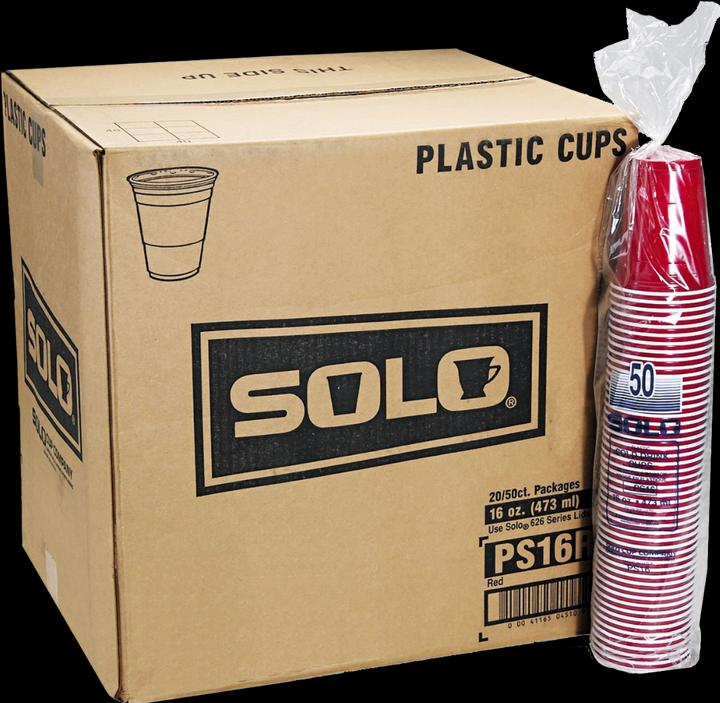 Actual product image SoloCups Solo Cups 16oz red (1'000 pcs.)