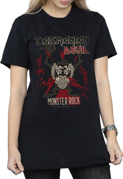 Immagine prodotto Looney Tunes Tasmanian Devil Monster Rock Maglietta Ampia Donna (S)