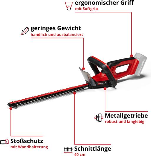 Produktbild Einhell Einh Akku-Heckenschere GC-CH 18/40 Li So 3410940 (Akkuheckenschere)