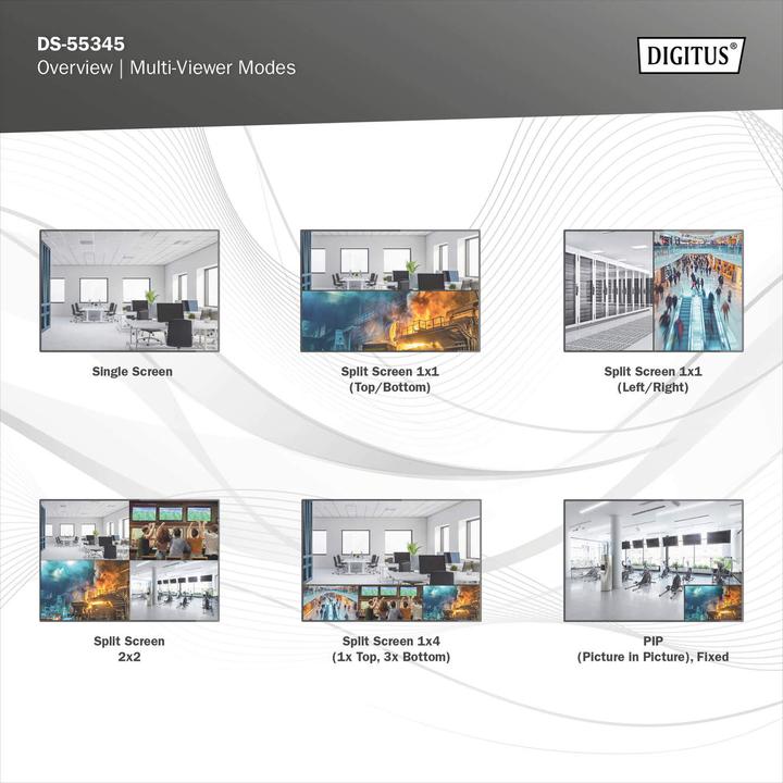 Produktbild Digitus 4x2 HDMI Matrix Switch / Multi-Viewer, 4K/30Hz