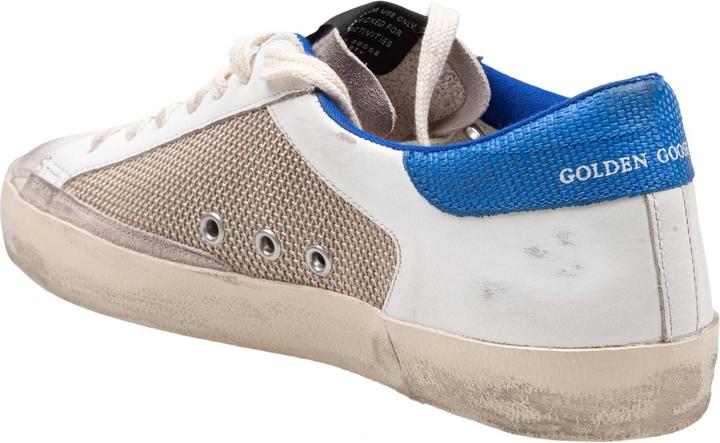 Produktbild Golden Goose super star in suede and fabric white and bluette color (40)