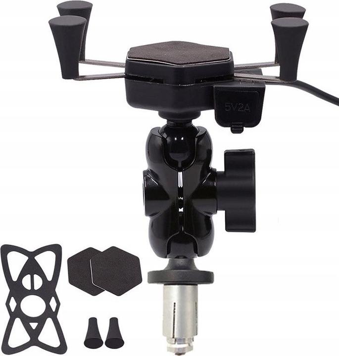 Image du produit FreedConn Support De Téléphone Moto Mc7c + Bm2r Fixation Sur Tube De Direction