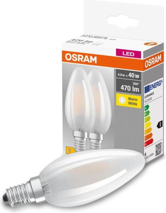 Produktbild Osram Led Base Classic B (E14, 4 W, 470 lm, 2 x, E)