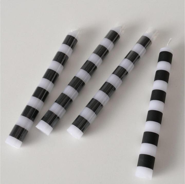 Actual product image Boltze Home Stripe stick candle black white 20cm 4pcs (4 pcs.)