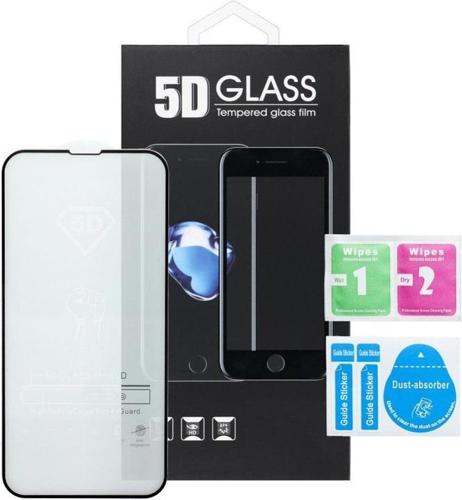 Produktbild OEM 2 Products without IMEI/SN 5D Full Glue Tempered Glass - for iPhone 13 Pro Max (MATTE) black (2 Stück, Apple iPhone 13 Pro Max)