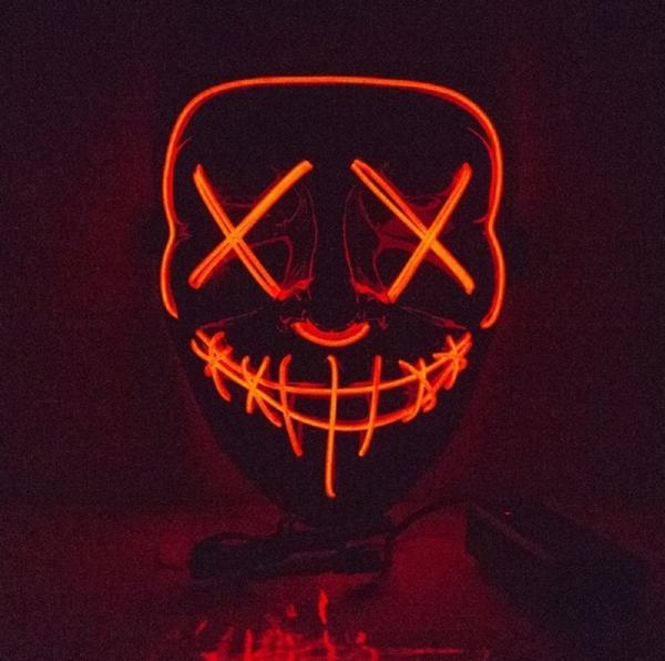 Image du produit Zoelibat Masque d'horreur LED, Halloween (Taille unique)