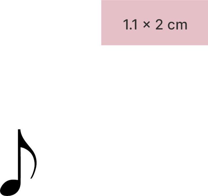 Produktbild minink Temporäres Tattoo – Musiknote ausgefüllt