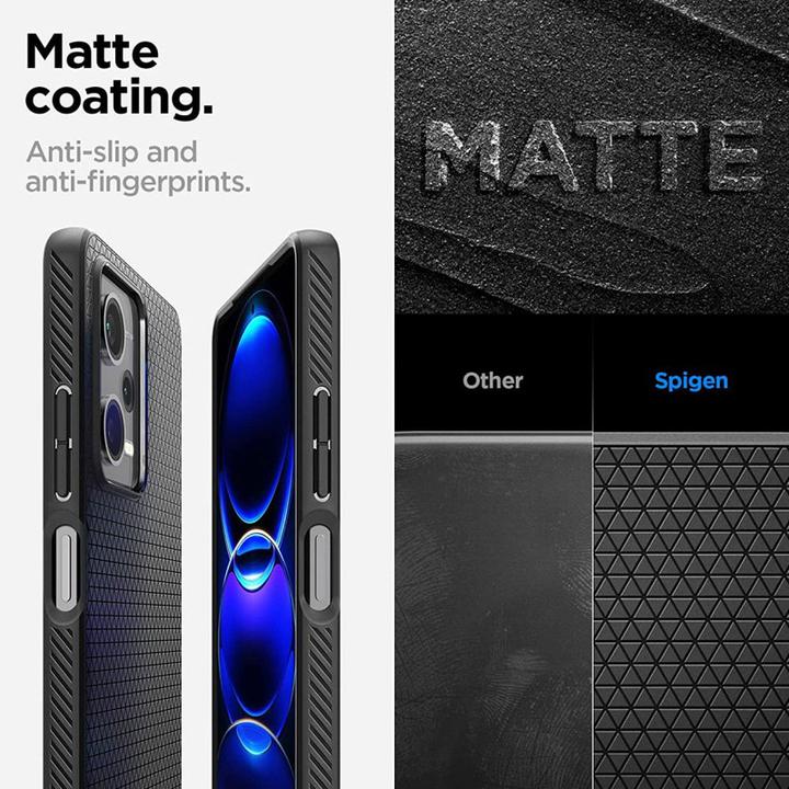 Actual product image Spigen Liquid Air - Case do Xiaomi Redmi Note 12 Pro 5G / POCO X5 Pro 5G (Czarny) (Xiaomi Redmi Note 12 Pro 5G, Xiaomi Poco X5 Pro)