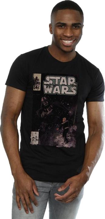 Actual product image Star Wars Mens Darth Vader Duel Comic T-Shirt (M)