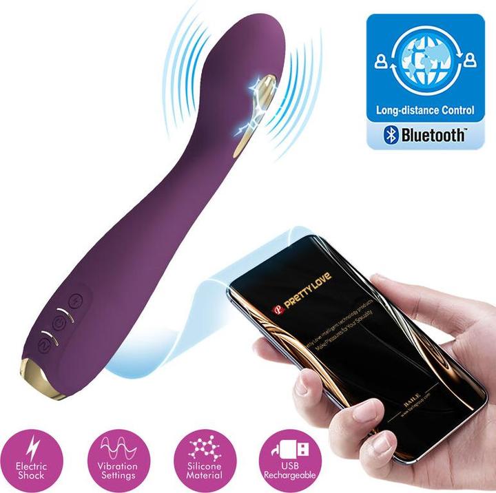 Image du produit Pretty Love Hector Electroshock Vibromasseur Contrôlé Par App Violet