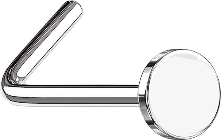 Actual product image Star Piercing Nasenstecker gewinkelt silber mit Scheibe (without brass, Surgical steel 316L)