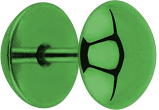 Produktbild Star Piercing Fake Plug Halbkugel grün (Chirurgenstahl 316L, ohne Messing)