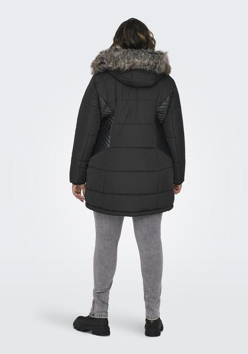 Immagine prodotto Only Cappotto curvy con cappuccio in pelliccia (L)