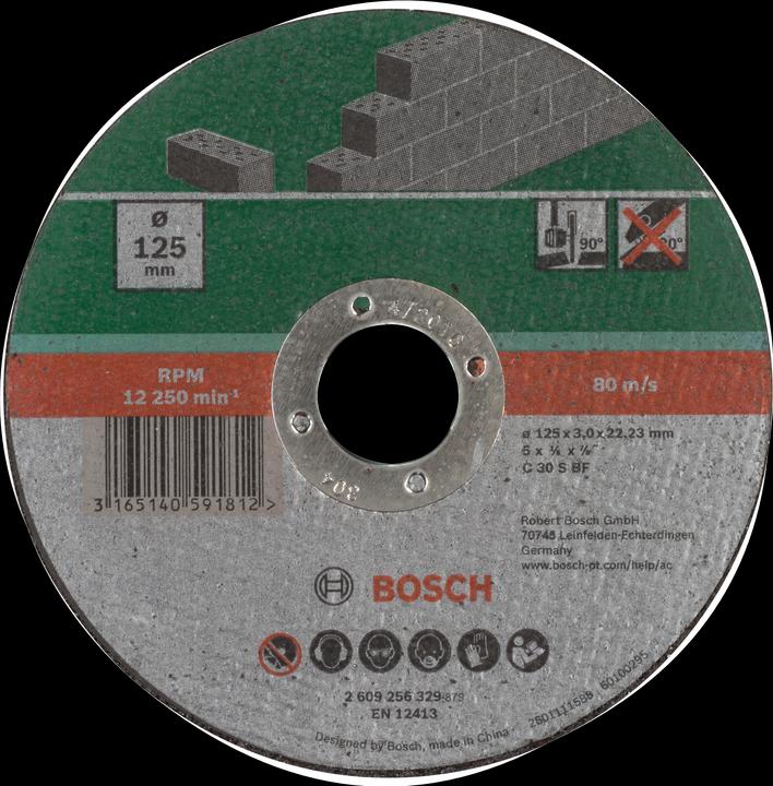 Actual product image Bosch Zubehör Cutting disc straight, stone D= 125 mm
