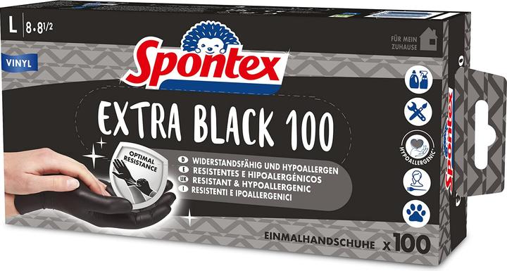 Spontex Einmalhandschuhe Extra Black 100 aus Vinyl Gr. L