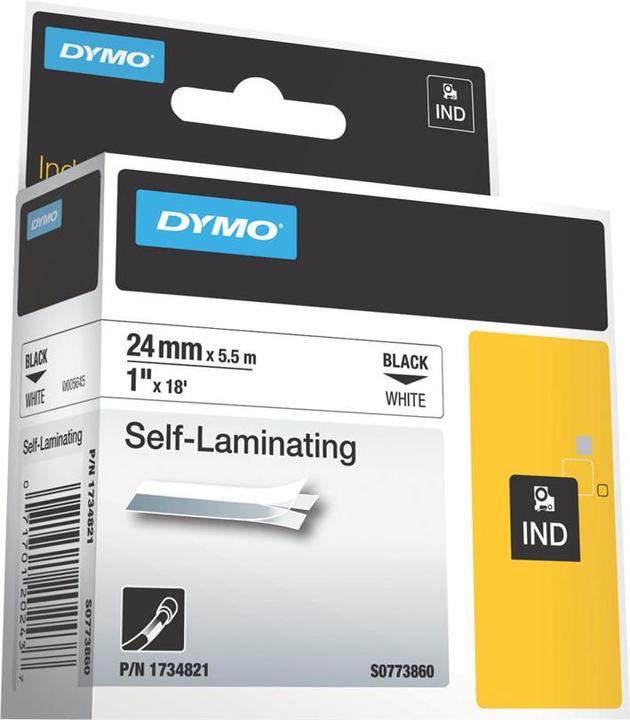 Produktbild Dymo Rhino selbstlaminierendes Vinylband (2.40 cm, Weiss)