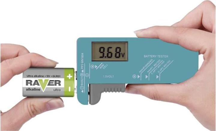 Produktbild Emos Batterieprüfgerät AA, AAA, C, D, 9V, Knopfzellen