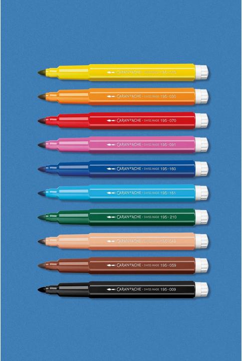 Immagine prodotto Caran d'Ache Swisscolor Maxi Fasermaler Kartonschachtel (Multicolore, 10 x)