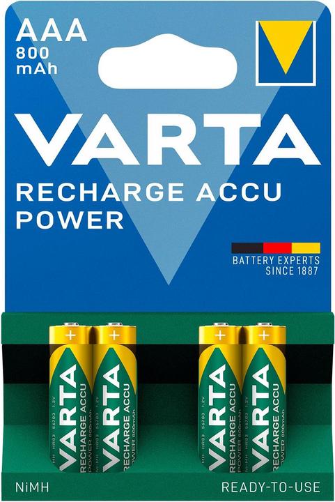 Actual product image Varta Recharge Accu Power (4 pcs., AAA, 800 mAh)