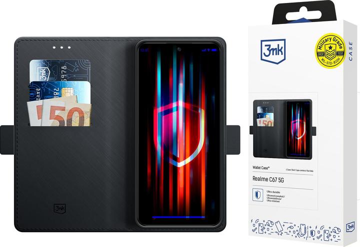 Produktbild 3MK Wallet Case Realme C67 5G czarny/black (Realme C67 4G)