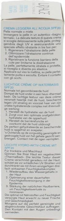 Actual product image Uriage Eau Thermale Cream SPF20 Cream (40 ml, Day cream, SPF 20)