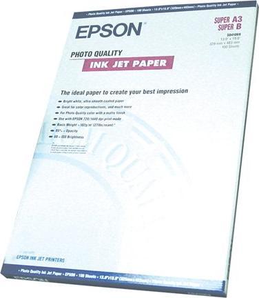 Actual product image Epson Photo Quality Ink Jet Paper, 100 sheets (102 g/m², A3+, 100 x)