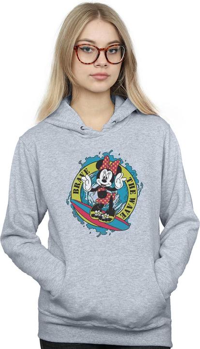 Actual product image Disney Womens/Ladies Minnie Mouse Brave The Wave Hoodie (XXL)