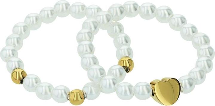 Immagine prodotto Amor Ringe für Damen, Edelstahl, Glasperle | Herz (Taglia unica)