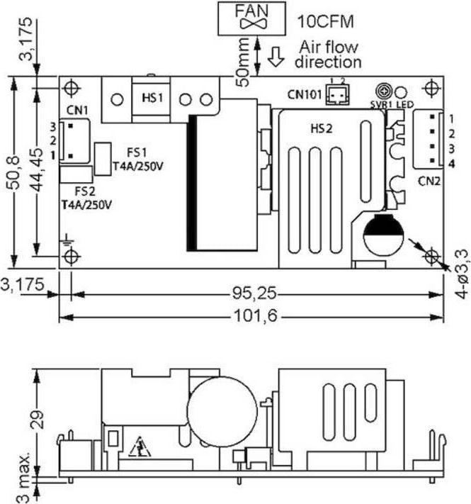 Immagine prodotto MeanWell RPS-120-12-C Modulo di alimentazione AC/DC, chiuso 10 A 120 W, 80 W 1 V (Adattatore di protezione da sovratensione)