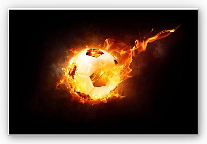 Image du produit Trenddeko Le football en feu (100 x 70 cm)