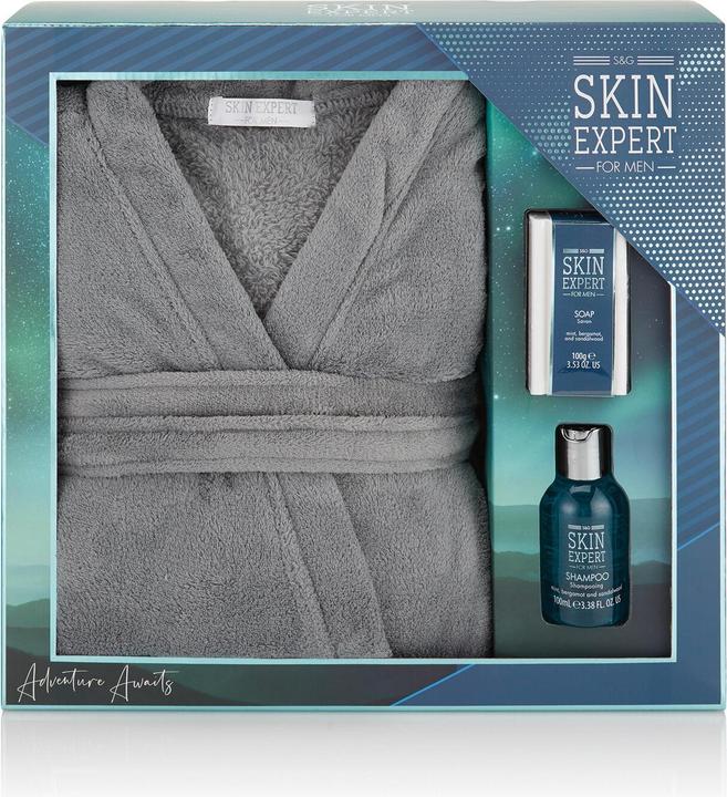 Produktbild Style & Grace Skin Expert Bath Robe Gift Set with Shampoo, Soap, and Bath Robe (Bartpflege set)