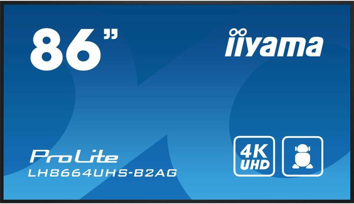 Produktbild iiyama 217,4cm(85,6") LH8664UHS-B2AG 16:9 3xHDMI+2xUSB (Speditionsversand) (3840 x 2160 Pixel, 86")